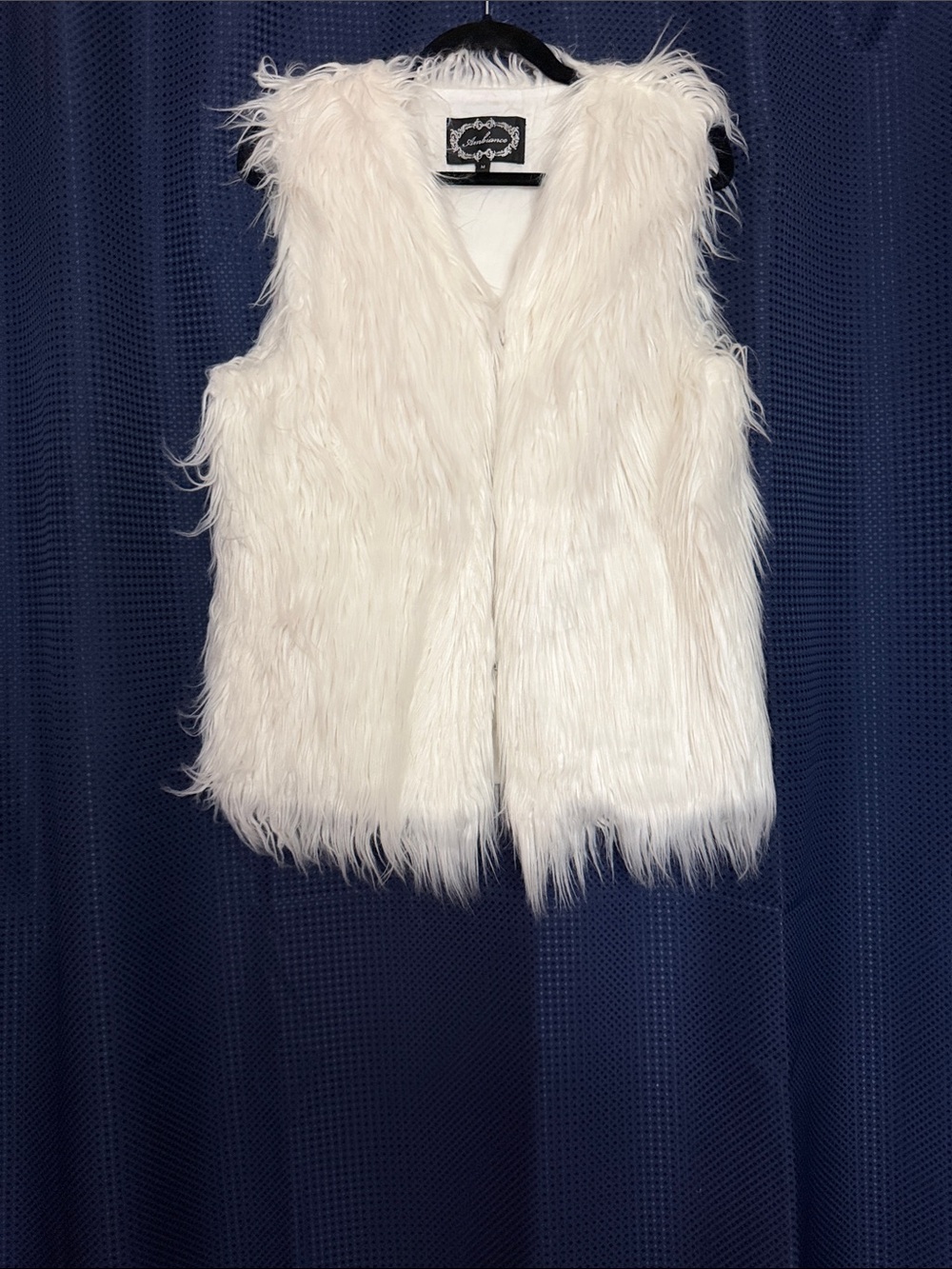 Ambiance White Faux Fur Vest